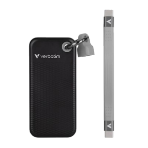 SSD ESTERNO 1000GB(1TB) USB 3.2 GEN2 USB-C VERBATIM NERO READ:1000MB/S WRITE:1000MB/S +PORTACHIAVI GRIGIO (32190)