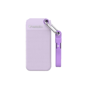 SSD ESTERNO 1000GB(1TB) USB 3.2 GEN2 USB-C VERBATIM BIANCO/VIOLA + PORTACHIAVI READ:1000MB/S WRITE:1000MB/S (32322)