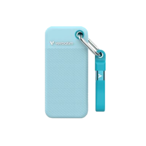 SSD ESTERNO 1000GB(1TB) USB 3.2 GEN2 USB-C VERBATIM NERO/AZZURRO + PORTACHIAVI READ:1000MB/S WRITE:1000MB/S (32324)