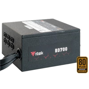 ALIMENTATORE ATX ITPSEBD700 BD700 - 700W, 80PLUS BRONZE, PFC ATTIVO, VENTOLA HDB 12CM, DC TO DC, SEMI MODULARE FINO:31/03
