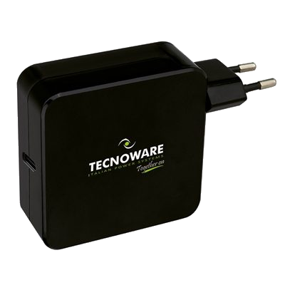 ALIMENTATORE USB-C DA CASA 1P TECNOWARE FAU17704 NERO 65W
