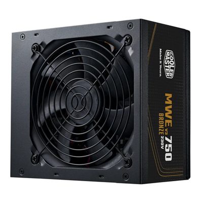 ALIMENTATORE ATX 750W COOLER MASTER MWE750 V3 BRONZE MPE-7501-ACABW-3BEU 750WATT FAN120MM NON MODULARE FINO:27/03