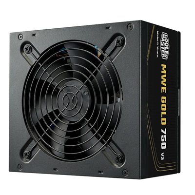 ALIMENTATORE ATX 750W COOLERMASTER MWE GOLD V3 MPE-7506-ACAG-BEU PFC-ATTIVO 80+ 240VAC NON MODULARE FAN120MM 140X150X FINO:27/03
