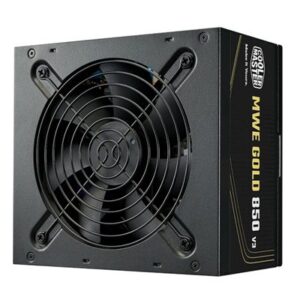ALIMENTATORE ATX 850W COOLER MASTER MWE GOLD V3 MPE-8506-ACAG-BEU PFC-ATTIVO 80+ 240VAC NON MODULARE FAN120MM 140X150 FINO:27/03