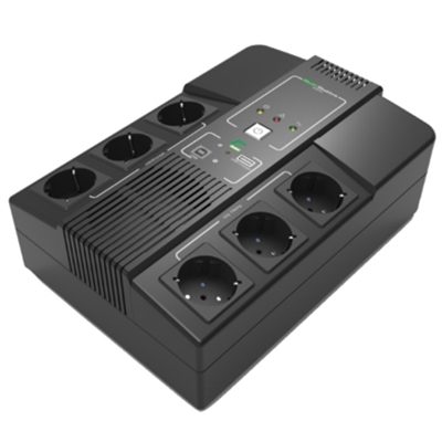 UPS ELSIST MULTISTATION 1000 A MULTIPRESA UPS 1000VA/600W + 6PRESE SCHUKO + USB FINO:31/03