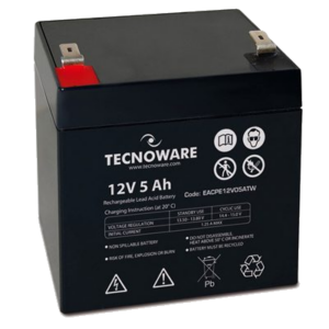 BATTERIA X UPS/ANTIFURTI/ETC. 12V5.0AH TECNOWARE - EACPE12V05ATWB - CM. 90X70X102+5 (LXPXH) ERMETICA AL PIOMBO