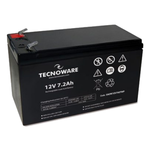 BATTERIA X UPS/ANTIFURTI/ETC. 12V7.2AH TECNOWARE - EACPE12V7A2TWP - CM. 151X65X94+5 (LXPXH) ERMETICA AL PIOMBO FINO:31/03