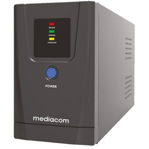 UPS MEDIACOM M-UPS1000M 220/230 V AC +5% 600 W/1000 VA TOWER , BATTERY 12V/7AH -CONNETTORI USCITA 4 FINO:10/04
