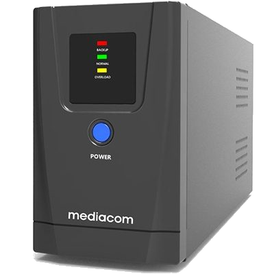 UPS MEDIACOM M-UPS801B AC 140-290 V 480 WATT / 800 VA, TOWER, BATTERY 12V/9AH, CONNETTORI USCITA 2 CAVO DI ALIMENTAZI FINO:10/04