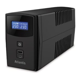 UPS ATLANTIS A03-S1000P 1000VA/600W ONEPOWER-TECN.STEPWAVE LINE INTERACTIVE - V-OUT200-243VAC.BATT.(12V 9A/H) 2 SCHUKO