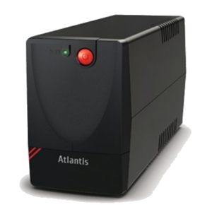 UPS ATLANTIS A03-X1000 750VA/375W LINEINTERACTIVE UPS AVR (3 STEP) - BATT.12V 4,5AH-2 PRESE SCHUKO.-GAR. 2 ANNI