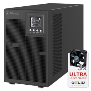 UPS ATLANTIS A03-OP3002XLN 3000VA/2100W DOPPIA CONV.,ULTRA LOW NOISE,SMART BATT.MANAG.INTERFACCIA USB/EPO/RS232 -6 BATT. 12V/9A