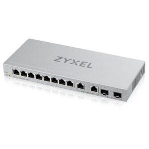 SWITCH 8P GIGABIT+2P 2.5GBE+2P SFP+ 10GBE ZYXEL XGS1210-12-ZZ0102F UNMANAGED PLUS -DESIGN NO VENTOLE, DESKTOP/RACK-