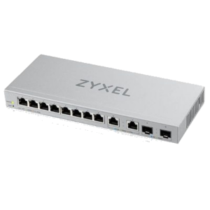 SWITCH 8P GIGABIT+2P 2.5GBE+2P SFP+ 10GBE ZYXEL XGS1210-12-ZZ0102F UNMANAGED PLUS -DESIGN NO VENTOLE, DESKTOP/RACK-