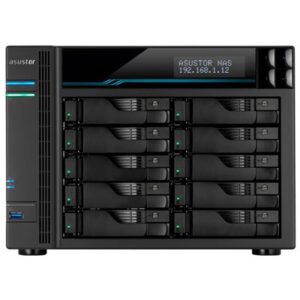 NAS ASUSTOR AS6510T X 10SLOT 3.5"/2.5"-NO HD- QC 2.1GHZ-8GB DDR4 -2P 2.5GBE 2P 10G-2P USB3.2-2 X M.2 NVME/SATA-GAR.3Y