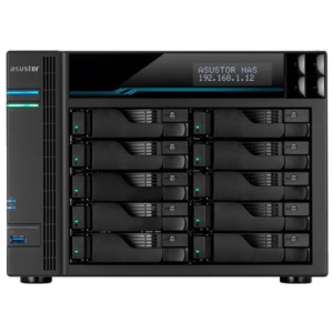 NAS ASUSTOR AS6510T X 10SLOT 3.5"/2.5"-NO HD- QC 2.1GHZ-8GB DDR4 -2P 2.5GBE 2P 10G-2P USB3.2-2 X M.2 NVME/SATA-GAR.3Y