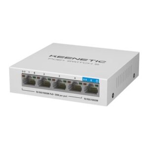 SWITCH 1P 1GBPS+4P 1 GBPS POE+ KEENETIC KN-4610 POE+ SWITCH 5 - IN METALLO - POTENZA MAX 60W(VIDEOCAMERE IP)-GAR.3Y