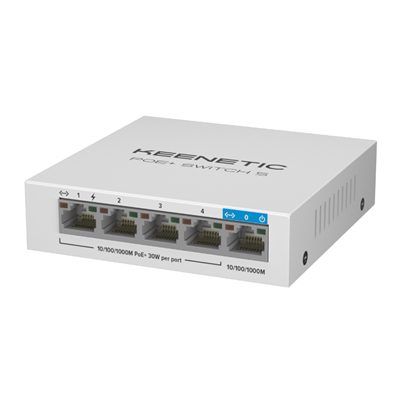 SWITCH 1P 1GBPS+4P 1 GBPS POE+ KEENETIC KN-4610 POE+ SWITCH 5 - IN METALLO - POTENZA MAX 60W(VIDEOCAMERE IP)-GAR.3Y