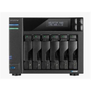 NAS ASUSTOR AS6706T V2 X 6HDD/SSD 3.5"/2.5"SATA3 6GB/S-NOHD- QC 2.0GHZ-8GB DDR4 -2P 5G-2P USB3.2-4XM.2NVME 1P PCIE GEN3