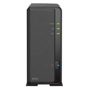 NAS SYNOLOGY DS124 X 1HD/SSD 3.5"/2.5" SATA2/3 -NO HD-CPU RTD1619B -1P RJ45 1GBE,-2P USB3.2- GAR.2 ANNI