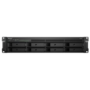 NAS SYNOLOGY RS1221+ X 8HD 3.5"/2.5"SATA-NO HD-RACK-QUADCORE 2.2GHZ-DDR4 4GB ECC-4P 1GBE RJ45-2P USB3.2+1P ESATA-SUPP. 40 TELEC.