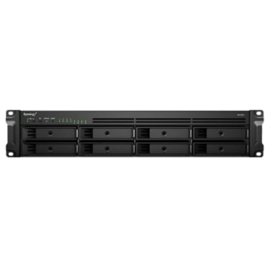 NAS SYNOLOGY RS1221+ X 8HD 3.5"/2.5"SATA-NO HD-RACK-QUADCORE 2.2GHZ-DDR4 4GB ECC-4P 1GBE RJ45-2P USB3.2+1P ESATA-SUPP. 40 TELEC.