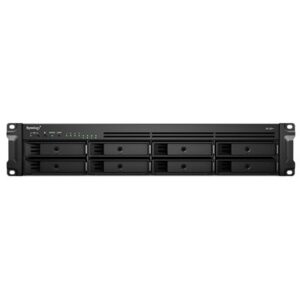 NAS SYNOLOGY RS1221RP+ X 8HD 3.5"/2.5"SATA-NO HD-RACK 4U-QUADCORE 2.2GHZ-DDR4 4GB ECC-4P 1GBE RJ45-2P USB+1PESATA-SUPP.40 TEL.
