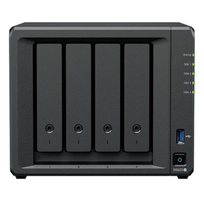 NAS SYNOLOGY DS925+ X 4HD/SSD 3.5"/2.5"SATA-NO HD-AMD RYZEN V1500B--DDR4 4GB-2P GIGA-2P USB-1P ESATA-