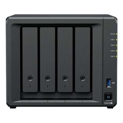 NAS SYNOLOGY DS425+ X 4HD SATA2-SENZA DISCHI-CELERON J4125-DDR4 2GB SODIMM-1P RJ45 1GBE-1P RJ45 2.5GBE 2P USB3.2