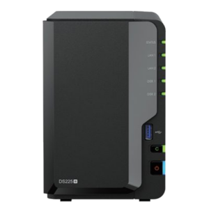 NAS SYNOLOGY DS225+ X 2HD 3.5"/2.5" SATA2/3 - NO HD - CELERON J4125 -2GB DDR4-1P LAN RJ45 1GBE 1P LAN RJ45 2.5GBE-2P