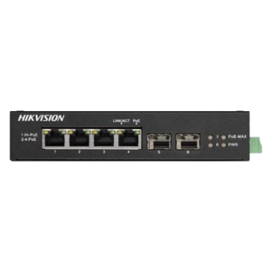 SWITCH 4P GIGABIT RJ45 POE + 2P GIGABIT RJ45 UPLINK HIKVISION DS-3T0506HP-E/HS UNMANAGED -802.3AF/AT/BT- METALLICO