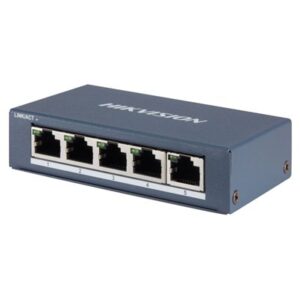 SWITCH 5P GIGABITRJ45HIKVISION DS-3E0505-E DESKTOP STEEL CASE UNMANAGED SWITCH - METALLICO