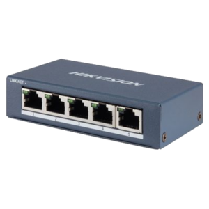 SWITCH 5P GIGABITRJ45HIKVISION DS-3E0505-E DESKTOP STEEL CASE UNMANAGED SWITCH - METALLICO