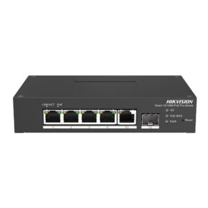 SWITCH 4P 10/100M POE -1P GIGABIT RJ45+1P GIGABIT SFP UPLINK HIKVISION DS-3T1306P-SI/HS SMART MANAGED L2-802.3AF/AT
