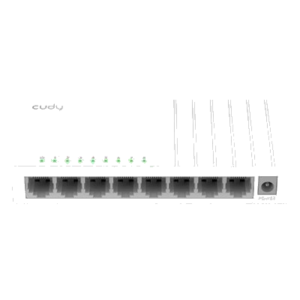 SWITCH 8P LAN 10/100M CUDY FS108D DESKTOP -PLASTIC CASE