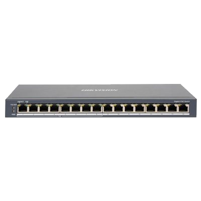 SWITCH 16P GIGABIT HIKVISION DS-3E0516P-O8P GIGABIT POE + 8P RJ45 - 802.3AF/AT -110W FINO:31/03