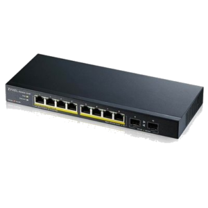 SWITCH 8P LAN GIGABIT ZYXEL GS1100-10HP-EU0102F 8P GIGABIT (EROGAZIONE POE FINO A 120W)+2P SFP GIGABIT - DESKTOP