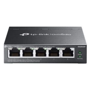 SWITCH 5P LAN GIGABIT POE+ TP-LINK ES205GP EASY MANAGED4P GIGABIT POE(INTEG,CONTR.OMADA SDN) FINO:31/03
