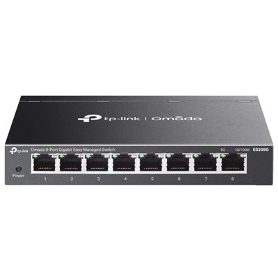 SWITCH 8P LAN GIGABIT TP-LINK ES208G EASY MANAGED- CUST.IN ACCIAIO X DESKTOP (INTEG,CONTR.OMADA SDN) FINO:31/03