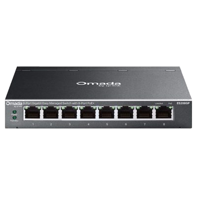 SWITCH 8P LAN GIGABIT POE+ TP-LINK ES208GP EASY MANAGED8P GIGABIT POE(INTEG,CONTR.OMADA SDN)
