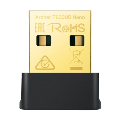ADATTATORE USB WIRELESS AC600 DUAL BAND TP-LINK ARCHER T600UB NANO BLUETOOTH 4.2 433 MBPS 5 GHZ + 200 MBPS 2,4 GHZ, USB 2.0