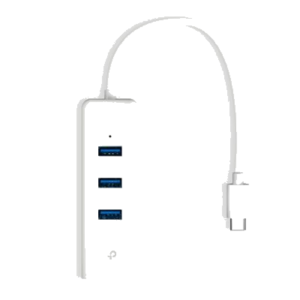 ADATTATORE DA USB3.0 TYPE-C A GIGABIT ETHERNET TP-LINK UE330C CON HUB USB 3.0 TYPE-A A 3 PORTE