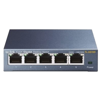 SWITCH 5P LAN GIGABIT TP-LINK TL-SG105 METAL SUPPORTS GMP SNOOPING,IEEE802.1P QOS, PLUGPLAY -GARANZIA 3 ANNI FINO:31/03