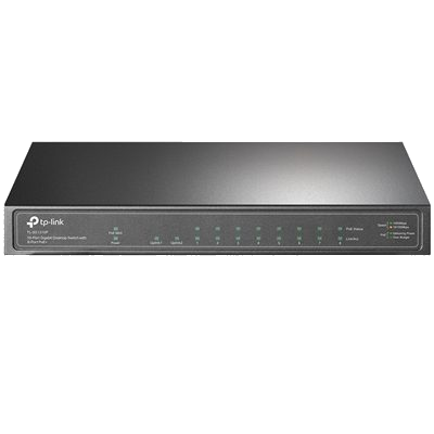 SWITCH 10P GIGABIT CON 8P POE+ TP-LINK TL-SG1210P 1P GIGABIT RJ45 1P GIGABIT SFP 802.3AT/AF - ALIM. POE 64W