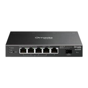 SWITCH 6P GIGABIT TP-LINK SG2206MP CON 5P GIGABIT RJ45 (DI CUI 4P POE+) + 1P SFP,802.3AT/AF- ALIM.63W POE-GARANZIA A VITA