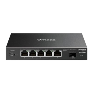 SWITCH 6P GIGABIT TP-LINK SG2206MP CON 5P GIGABIT RJ45 (DI CUI 4P POE+) + 1P SFP,802.3AT/AF- ALIM.63W POE-GARANZIA A VITA