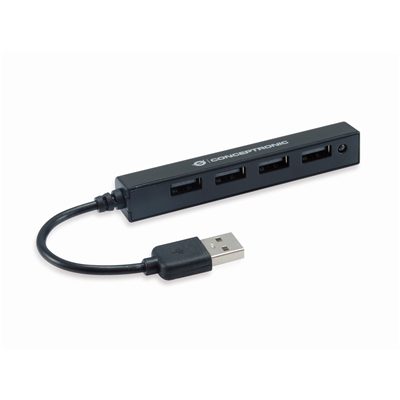 HUB USB2.0 4P CONCEPTRONIC HUBBIES05B LUNGHEZZA CAVO 9CM FINO:31/03
