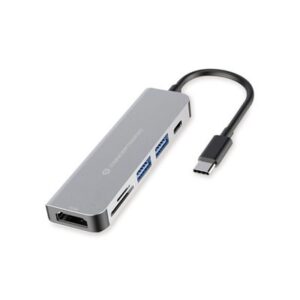 ADATTATORE HUB USB MULTIFUNZIONE 6 IN 1 CONCEPTRONIC DONN02G 2X USB-A 3.0, USB-C PD (60W),HDMI,1 SLOT X MICROSD E 1XFINO:31/03