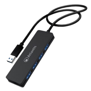 HUB USB3.0 4P ATLANTIS P014-UH340 MINI NERO CAVO 1MT - EAN 8026974023205 - GARANZIA 2 ANNI-