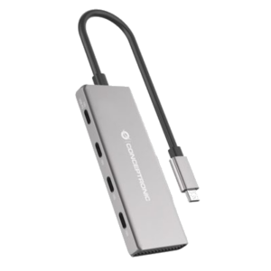 HUB USB3.2 GEN.2 4P CONCEPTRONIC HUBBIES16G USB-C X4, 100W USB PD, ALUMINUM CASE